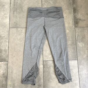 Lululemon athletica Venus gray ruched cropped leggings 6